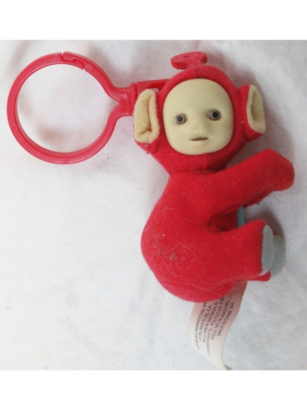 VTG 2000 Teletubbies Red Po Plush Clip Backpack Bag Mcdonalds Hugger